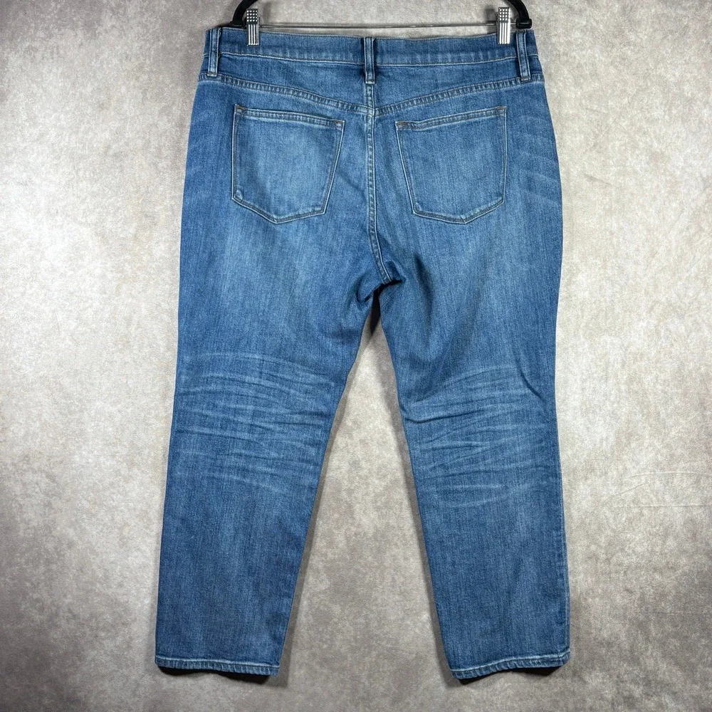 J. Crew Slim Broken In Boyfriend Jeans Womens Size 32P Blue Denim High Rise